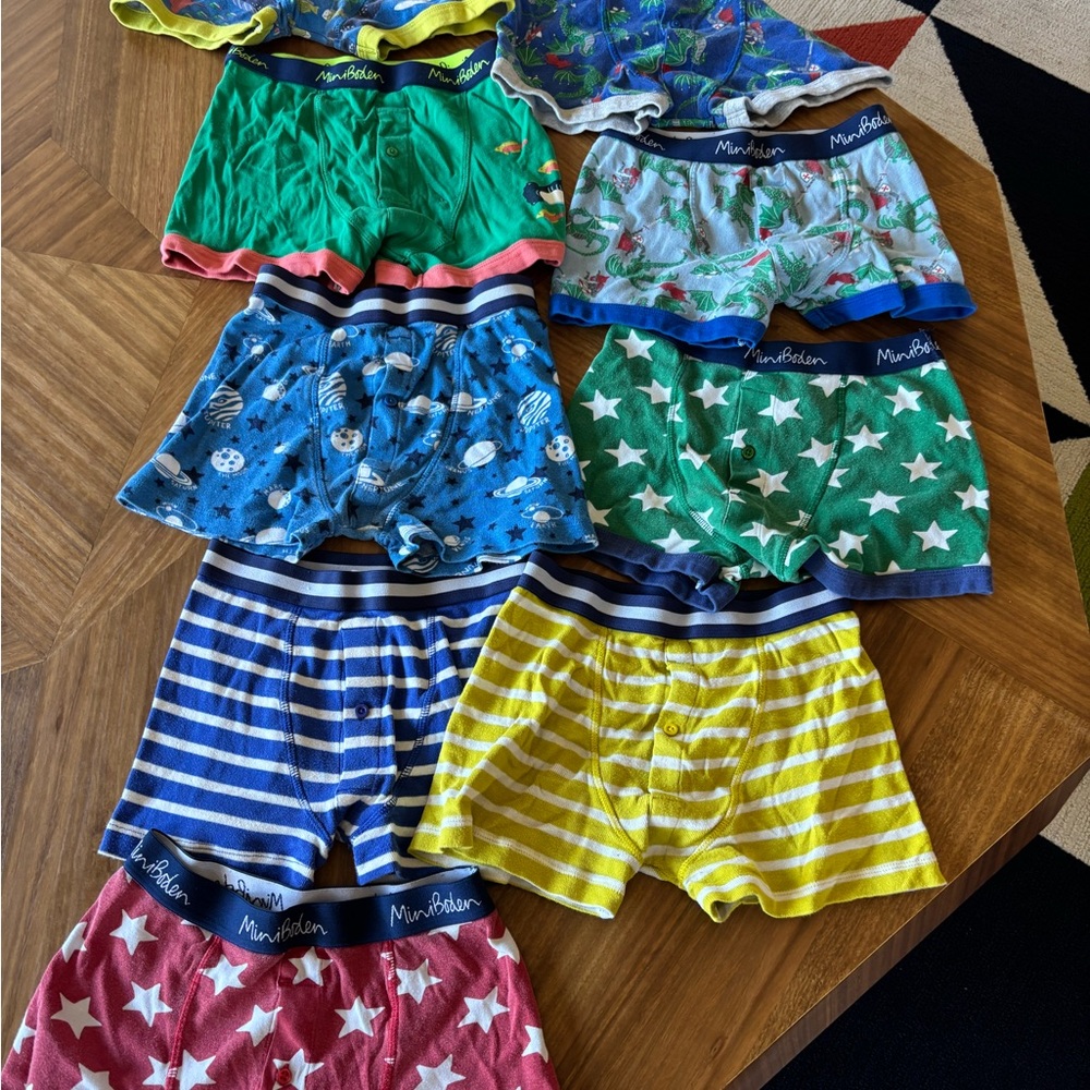 Mini Boden Kids Boxer Briefs Bundle (12 pairs)